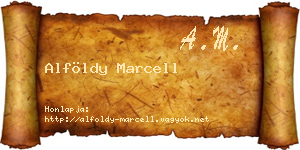 Alföldy Marcell névjegykártya